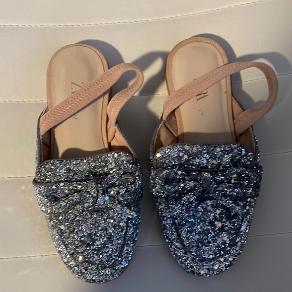Zara Shoes Zara Sparkle Blue Shoes Poshmark